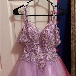 Elegant Lavender Embellished Gown